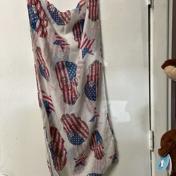 American Flag /Skull Scarf Wrap - Picture 1 of 3
